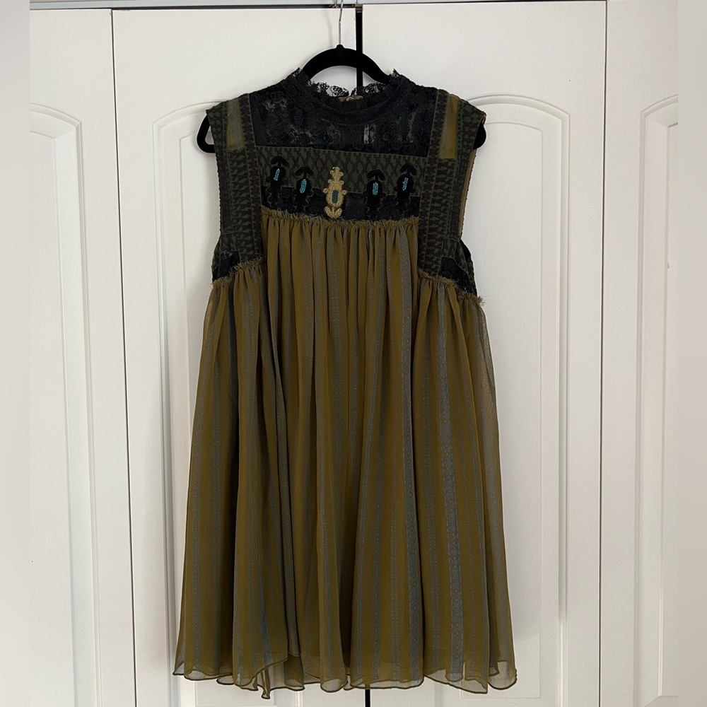 Free People Penny Georgette Babylon Sleeveless babydoll dress size Large